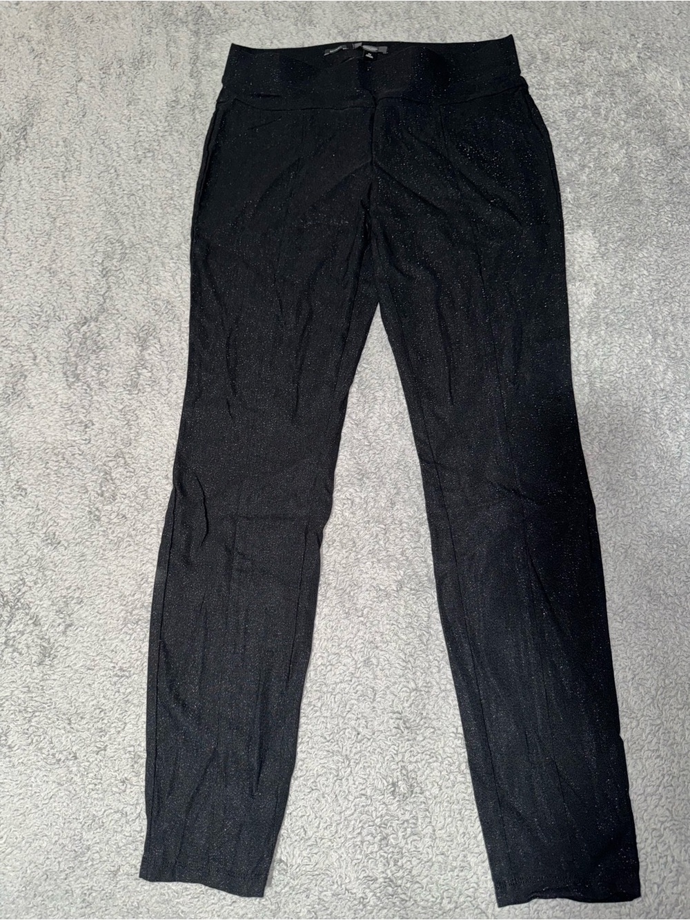 Vera Wang Black Sparkle Slim Pants